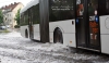 BSAG Bus fährt durch überschwemmten Zeppelintunnel